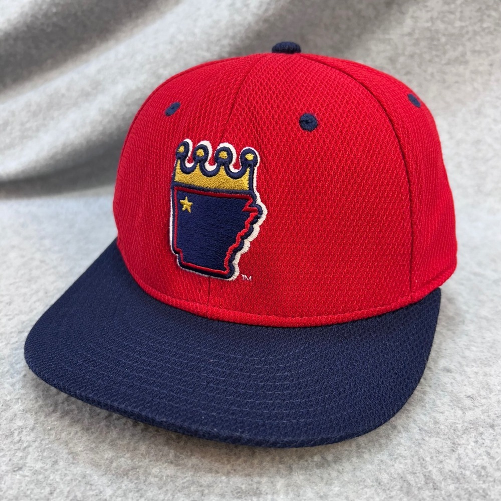 Northwest Arkansas Naturals Logo Mens Red Navy ProFlex Baseball Hat M/L